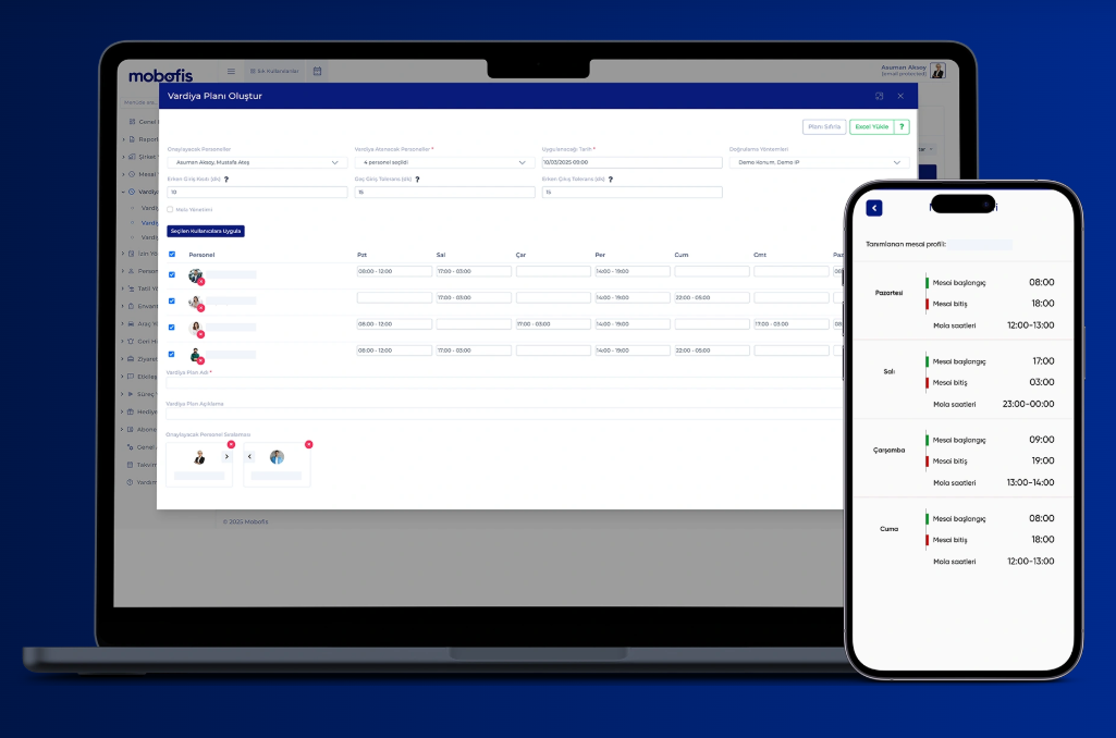  Dijital Vardiya Yönetimi -Mobofis