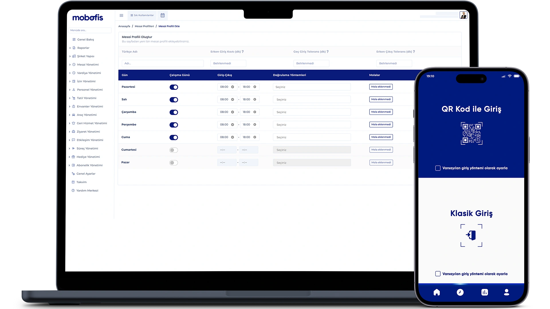 Mobofis ile mesai takibi