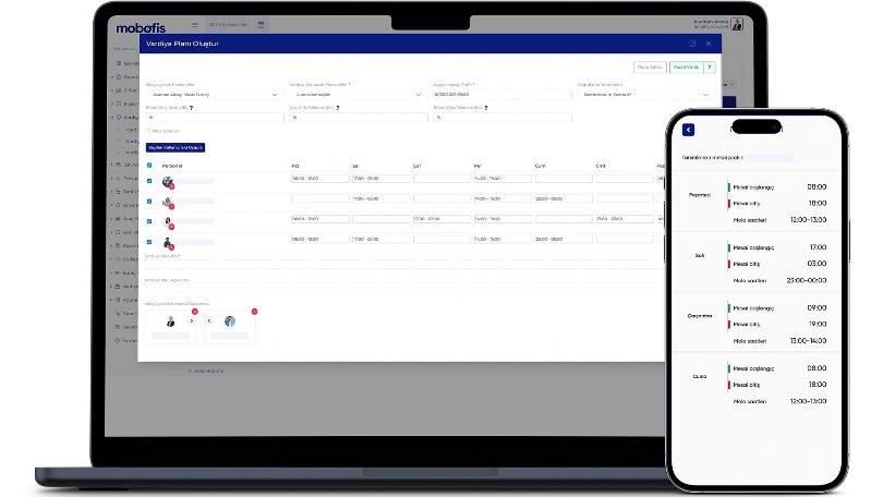 Mobofis mesai ,izin ve puantaj yönetimi 