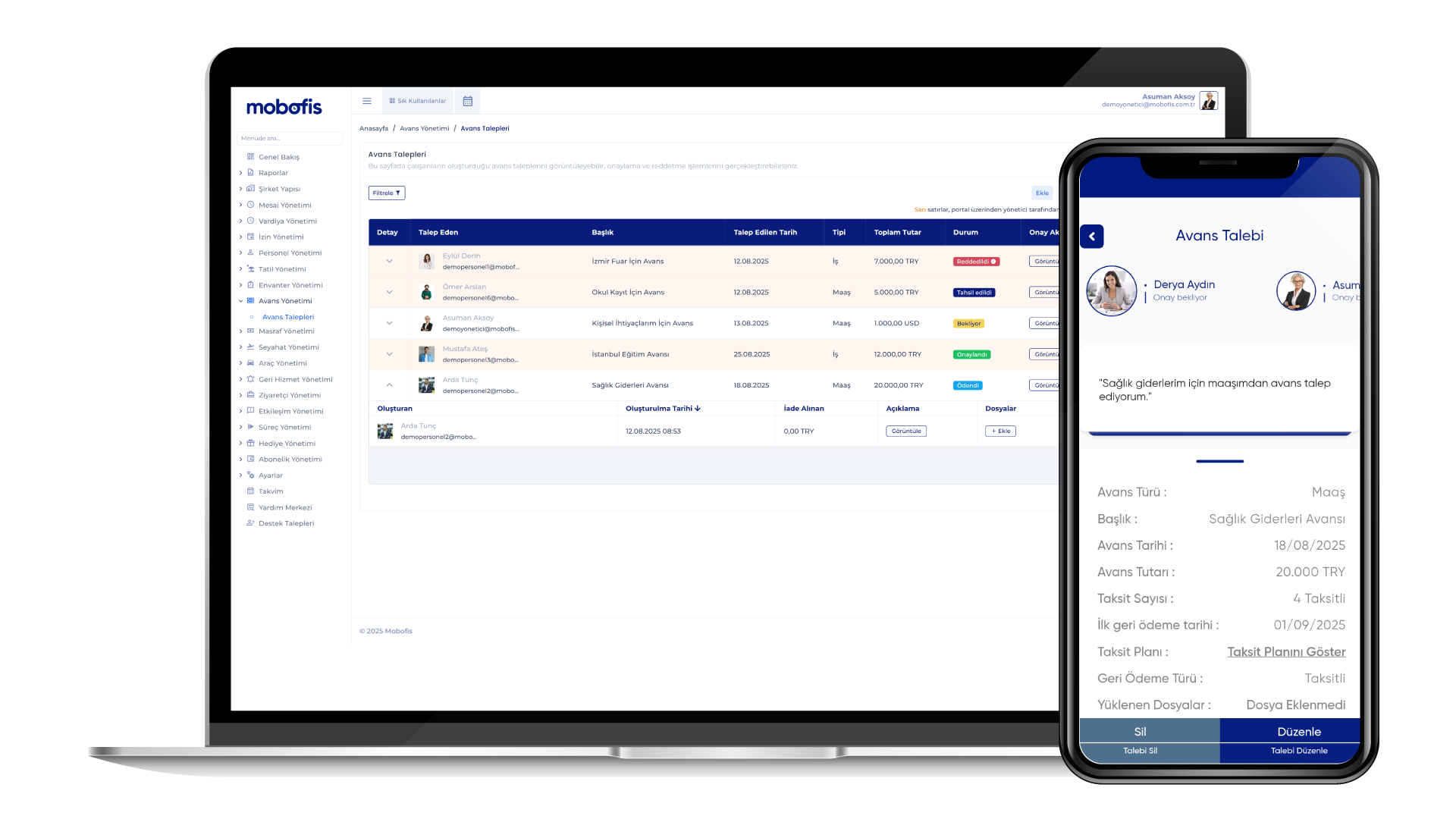 Mobofis Avans Yönetimi-Dijital Avans Yönetimi